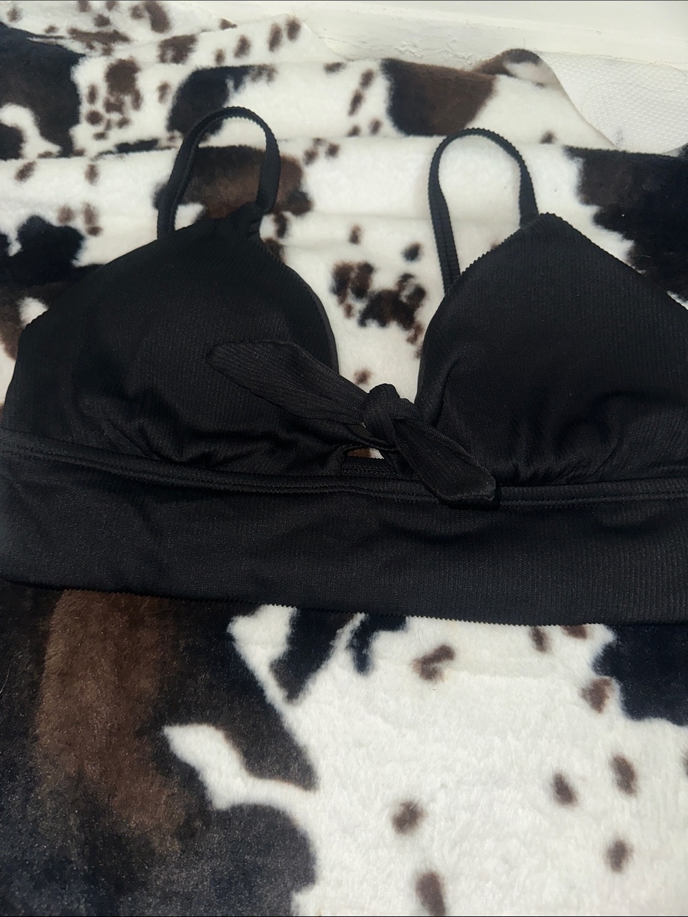 Black Knot-Front Bralette - Women Intimates